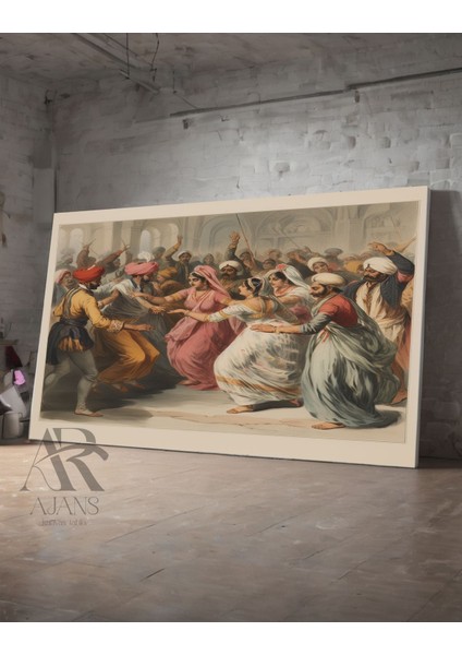 Geleneksel Hint Dansı A Sikh Nautch Dekoratif Kanvas Tablo