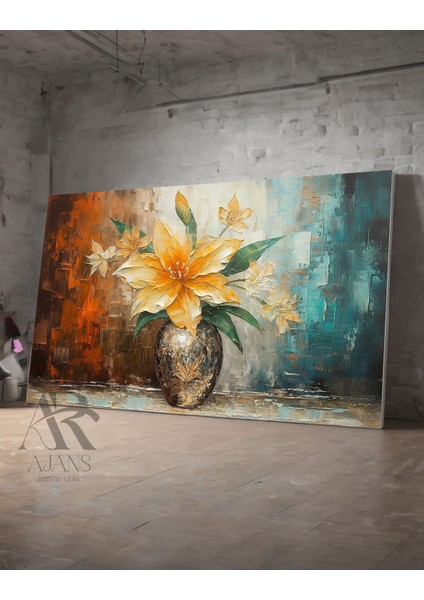 Vazodaki Manolya Dekoratif Kanvas Tablo