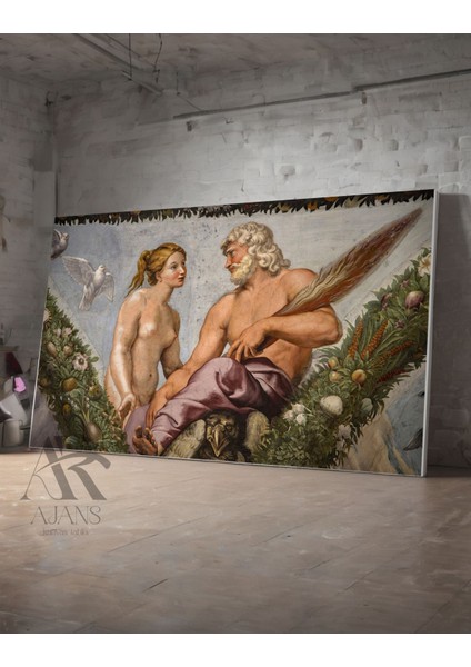 Yunan Çift Dekoratif Kanvas Tablo