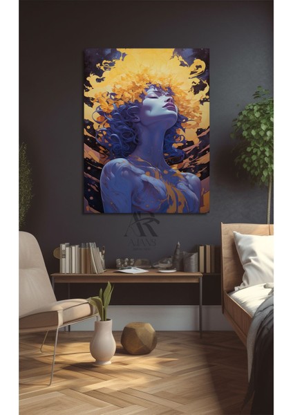 Sarı Saçlı Kadın Ahenk Kanvas Tablo