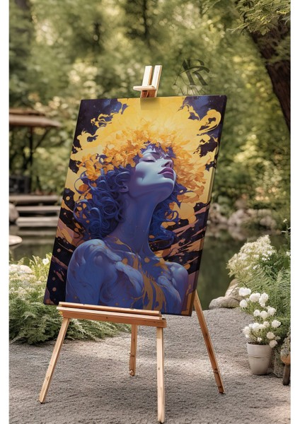 Sarı Saçlı Kadın Ahenk Kanvas Tablo fiyatları