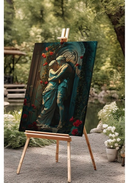 Öpüşen Heykel Kanvas Tablo fiyatları