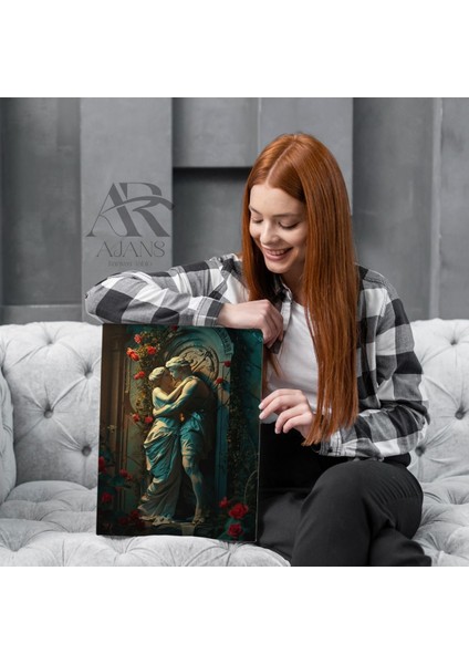 Öpüşen Heykel Kanvas Tablo modelleri