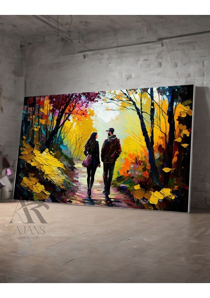 Doğa ve Çfit Yağlı Boya Görünümlü Kanvas Tablo