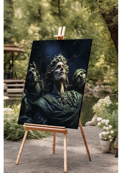 Gözyüzüne Bakan 3 Heykel Adam Kanvas Tablo fiyatları