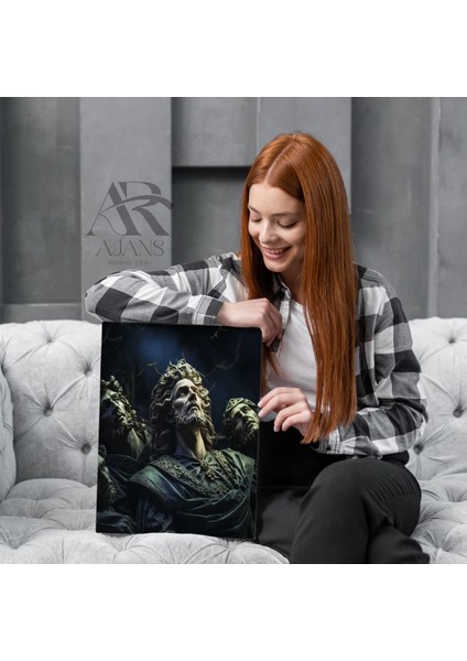 Gözyüzüne Bakan 3 Heykel Adam Kanvas Tablo modelleri