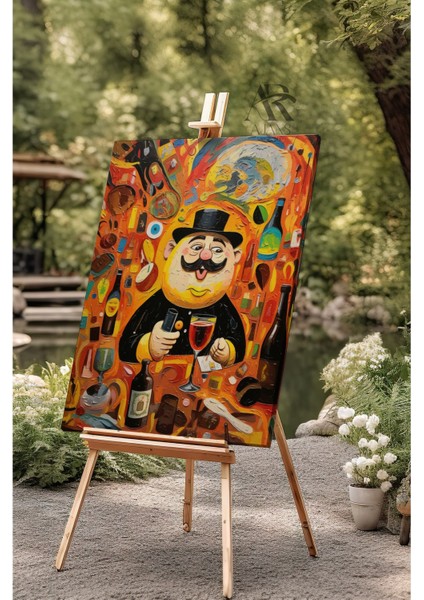 Obur Adam Kadeh Eşliğinde Afrika Çizimi Kanvas Tablo AR040718 fiyatları