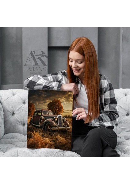 Nostalji Araba Kanvas Tablo