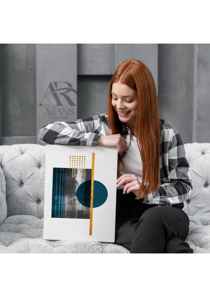 Kozmik Mavi ve Daire Kanvas Tablo fiyatları