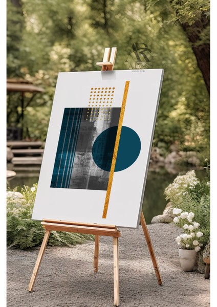 Kozmik Mavi ve Daire Kanvas Tablo modelleri