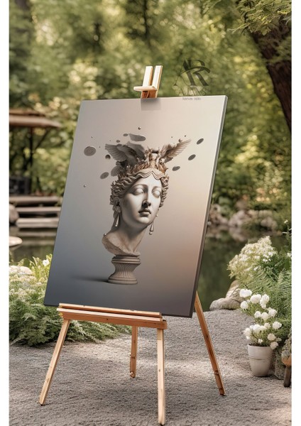 Beyaz Kanatlı Kafa Kanvas Tablo fiyatları