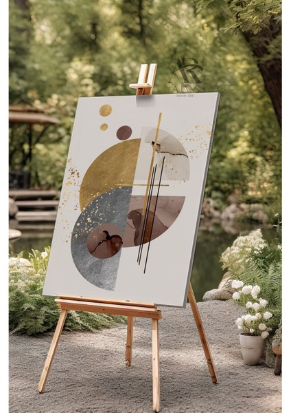 Yarım Daireler Soyut Kanvas Tablo fiyatları