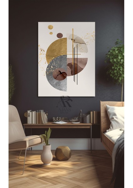 Yarım Daireler Soyut Kanvas Tablo modelleri