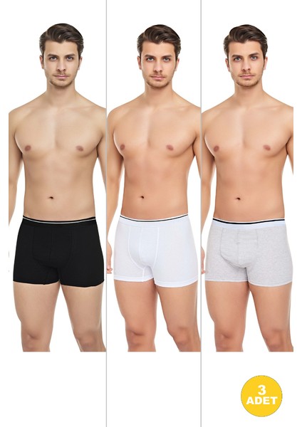 Erkek 3'lü Likralı Slim Fit Ince Kumaş Özel Paketinde Ekonomik Boxer