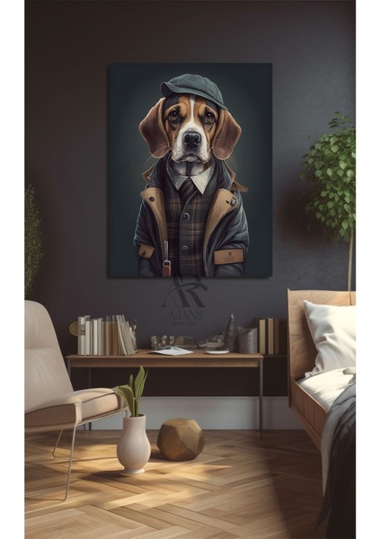 Insan Görünümlü Köpek Kanvas Tablo