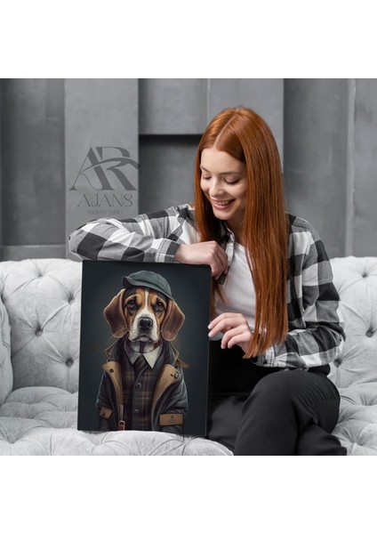 Insan Görünümlü Köpek Kanvas Tablo fiyatları