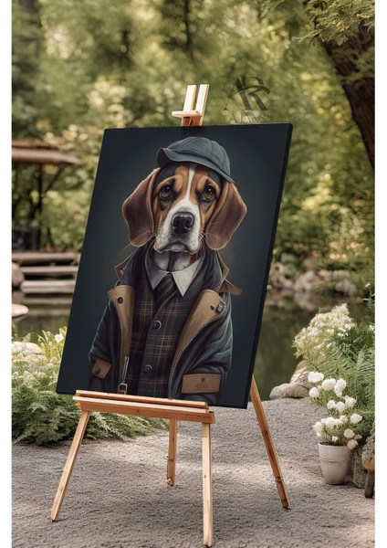 Insan Görünümlü Köpek Kanvas Tablo modelleri