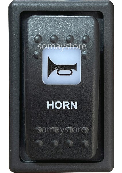 Marin Anahtar Korna (Horn) Çerçeveli Swion Carling Switch 52X27MM 12-24V Yaylı Işıksız