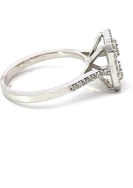 0,73CT 3,62 gr Baget Kesim Yarım Tur Pırlanta Yüzük fırsatları