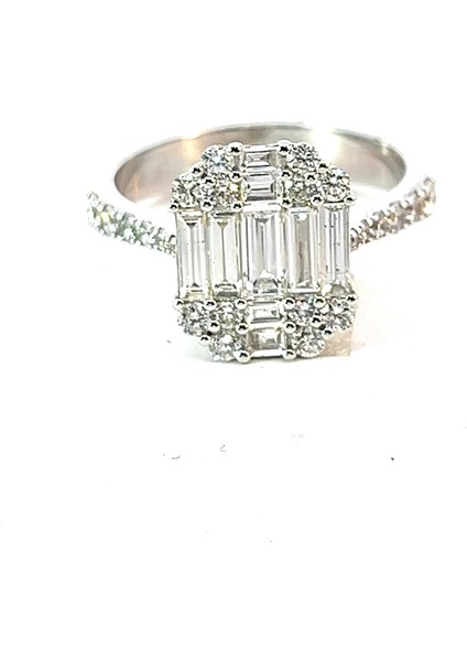 1,48 Ct 4,84 gr Baget Pırlanta Yüzük