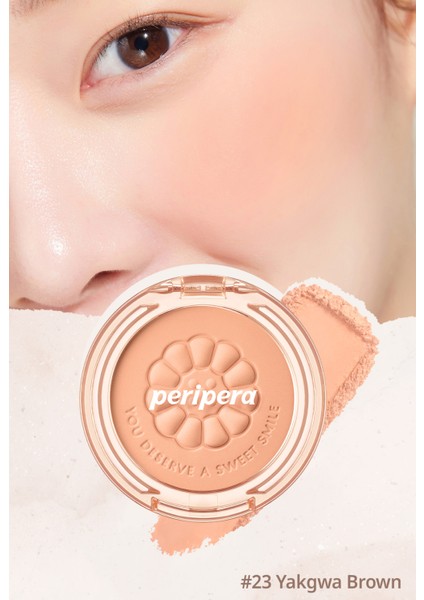 PERIPERA Sebum Dengeleyici Toz Allık  Pure Blushed Sunshine Cheek (23 Yakgwa Brown)(Honey K-Ookie)