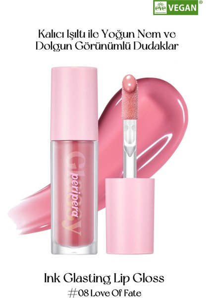 PERIPERA Dudaklara Dolgun, Pürüzsüz Işıltı Sunan Gloss  Ink Glasting Lip Gloss (8 Love Of Fate)