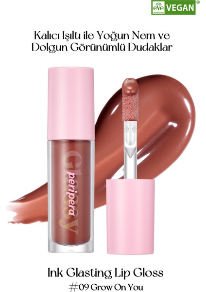 PERIPERA Dudaklara Dolgun, Pürüzsüz Işıltı Sunan Gloss  Ink Glasting Lip Gloss (9 Grow On You)