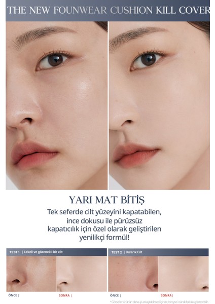 CLIO Kalıcı Kapatıcı Cushion  Kill Cover The New Founwear Cushion+Refill (5 Sand)SPF50+PA+++