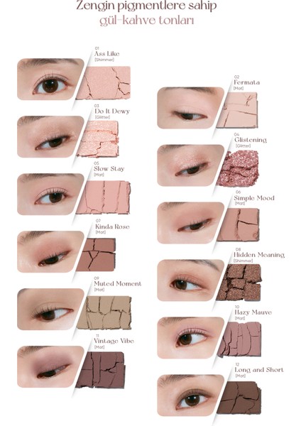 CLIO Çok Fonksiyonlu, Yoğun Pigmentli Far Paleti  Shade & Shadow Palette (02 Soft Depth)