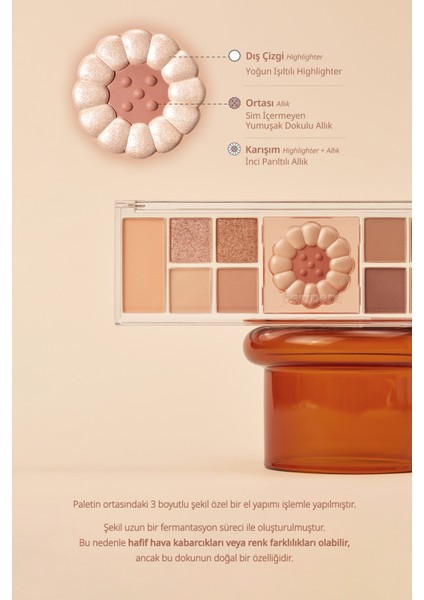 PERIPERA Çok Fonksiyonlu Makyaj Paleti  All Take Mood Like Palette (03 Honey Brown) (Honey K-Ookie)