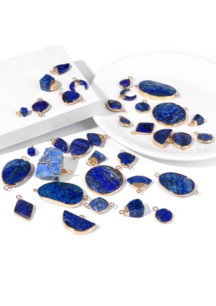 No.29 Doğal Mavi Lapis Lazuli Bağlayıcı Takılar Kolye Taş Warter Damla Gözyaşı Kalp Kolye Charm Takı Yapımı Için Kolyeler (Yurt Dışından) fiyatları