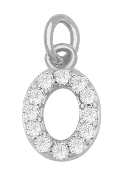 Ö Ocesrıo Gümüş Renk Cz Kristal M Harfi Kolye Takı Yapımı Için Bakır Altın Kaplama Kolye Küpe Dıy PDTA063 (Yurt Dışından)