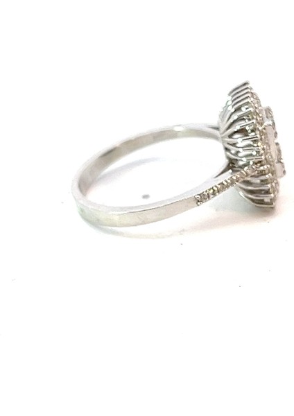0,58 Ct 3,24 gr Baget Yarımtur Pırlanta Yüzük fırsatları