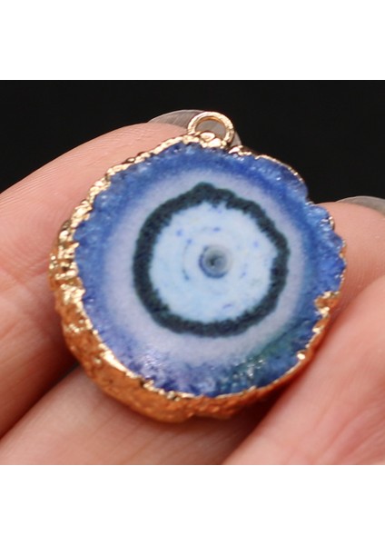 D Doğal Çiçek Druzy Kolye Düzensiz Altın Kaplama Dilim Akik Druzy Charms Takı Yapımı Için Diy Kolye Küpe Hediyeler (Yurt Dışından)