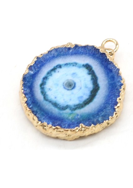 D Doğal Çiçek Druzy Kolye Düzensiz Altın Kaplama Dilim Akik Druzy Charms Takı Yapımı Için Diy Kolye Küpe Hediyeler (Yurt Dışından)