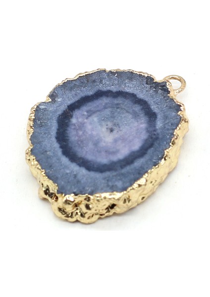 D Doğal Çiçek Druzy Kolye Düzensiz Altın Kaplama Dilim Akik Druzy Charms Takı Yapımı Için Diy Kolye Küpe Hediyeler (Yurt Dışından)