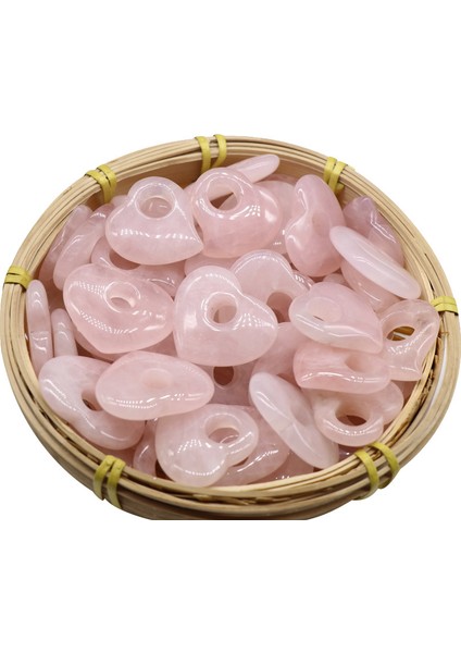 B-30X35MM Doğal Taş Pembe Kristal Kolye Gül Kuvars Kalp Şekli Takılar Takı Yapımı Için Dıy Kolye Kristal Kolye Aksesuarları (Yurt Dışından) indirimleri