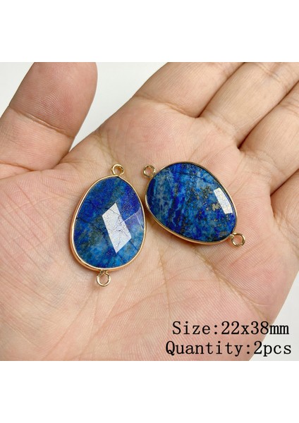No.7 Doğal Mavi Lapis Lazuli Bağlayıcı Takılar Kolye Taş Warter Damla Gözyaşı Kalp Kolye Charm Takı Yapımı Için Kolyeler (Yurt Dışından)