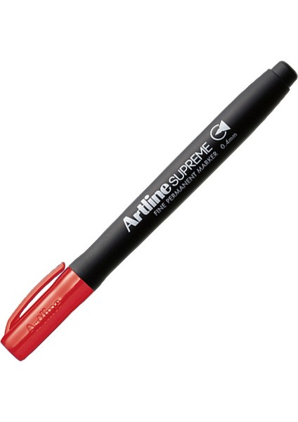 : Supreme : Ince Uçlu Markör Kalem : 0,4 mm : Kırmızı