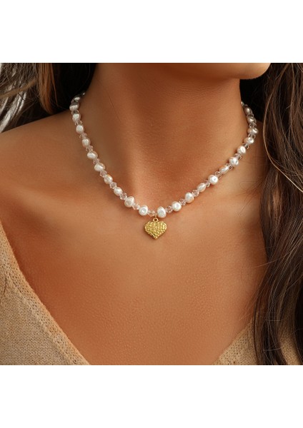 X2242 Ins Moda Barok Inci Kolye Kolye Kadın Kızlar Için Klavikula Zinciri Trendy Parti Düğün Chocker Aksesuarları Takı Hediye (Yurt Dışından) fiyatları