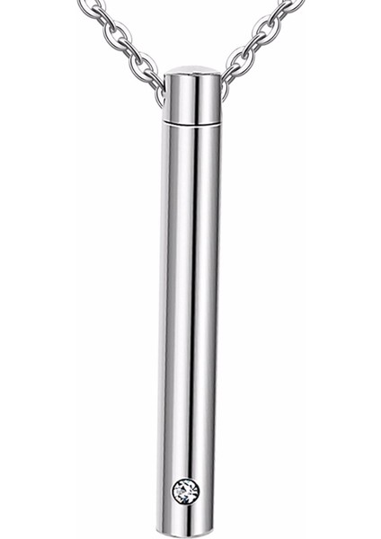 Siyah Unisex 3 Ton Paslanmaz Çelik Takı Silindir Kristal Anıt Urn Kolye Slayt Vida Kremasyon Kolye Kül Kutusu Tutucu Açılır (Yurt Dışından) fırsatları