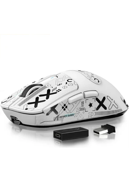 Attack Shark X3 Pro Superlıght 4000/8000 Hertz Kablosuz Oyuncu Mouse PAW3395 (Grıp Tape Hediyeli)