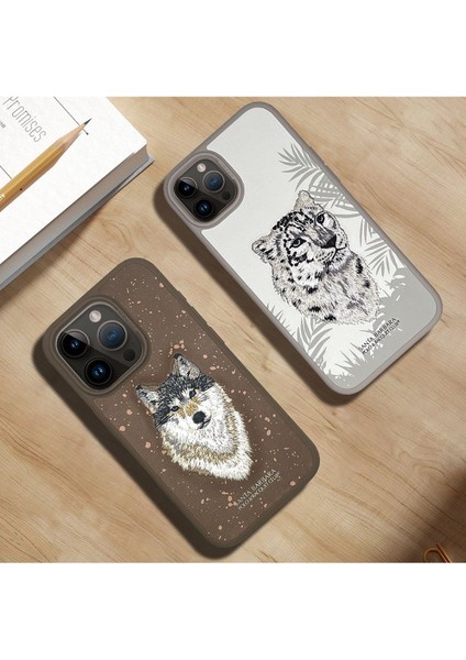 iPhone 15 Pro Max Uyumlu Savanna Kapak-Snow Leopard