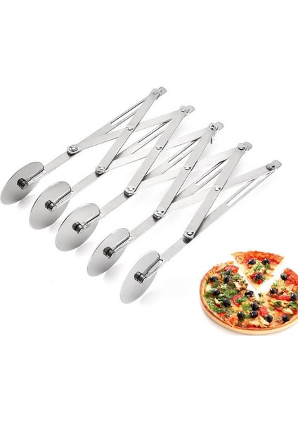 Çelik 5 Tekerlekli Mantı ve Pizza Hamur Kesme Ruleti CIN785