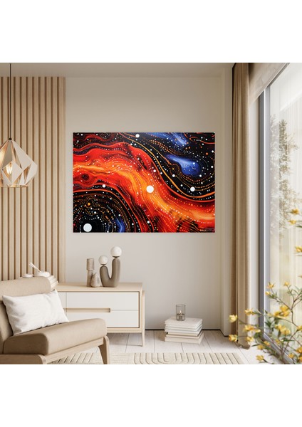 Aborijin Rüya Zamanı Duvar Sanatı - Aborijin, Akrilik Tablo, Rüya Zamanı, Kanvas Tablo, 70X50 modelleri