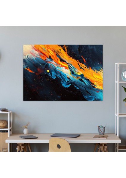 Dramatik Soyut Sanat Kanvas Tablo - Soyut Sanat, Kanvas Tablo, Göz Alıcı Dekor, Duvar Dekorasyonu, 70X50