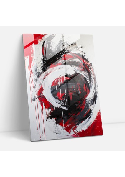 Aksiyon Resim Modern Sanat - Akışkan Şekiller ve Cesur Hareketler - Aksiyon Resim, Cam Duvar Sanatı, Aksiyon Resim, Modern Sanat, 50X70