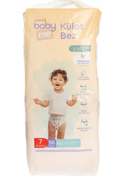 Baby Me Külot Bez xxlarge 7 Numara 18-30 kg  50 Adet