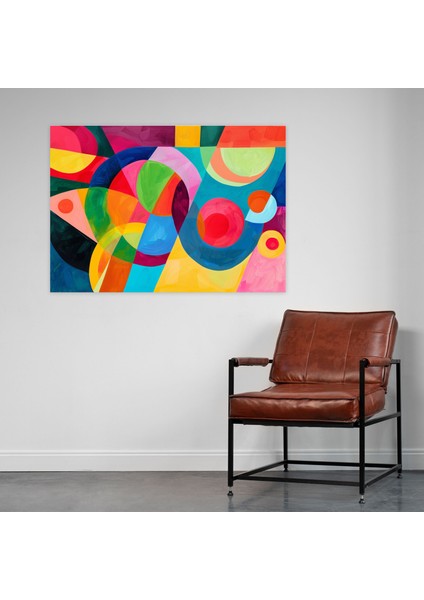 Eğlenceli Şekiller Soyut Sanat Kanvas Tablo - Soyut Sanat, Kanvas Tablo, Duvar Sanatı, Kanvas, 70 x 50 cm fiyatları