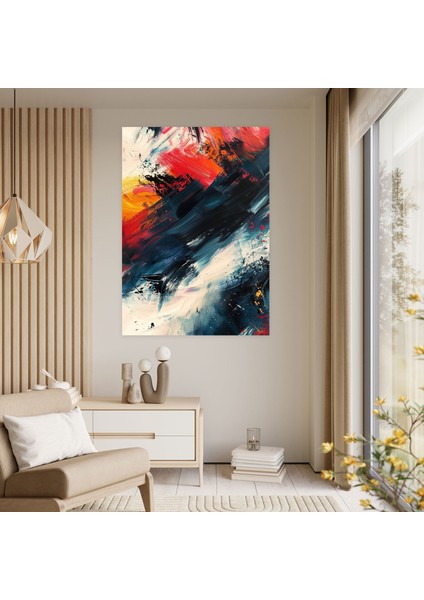 Aksiyon Resim Duvar Sanatı - Dinamik Fırça Darbeleri - Aksiyon Resim, Aksiyon Resim, Kanvas Tablo, Kanvas Tablo, 30X50 modelleri